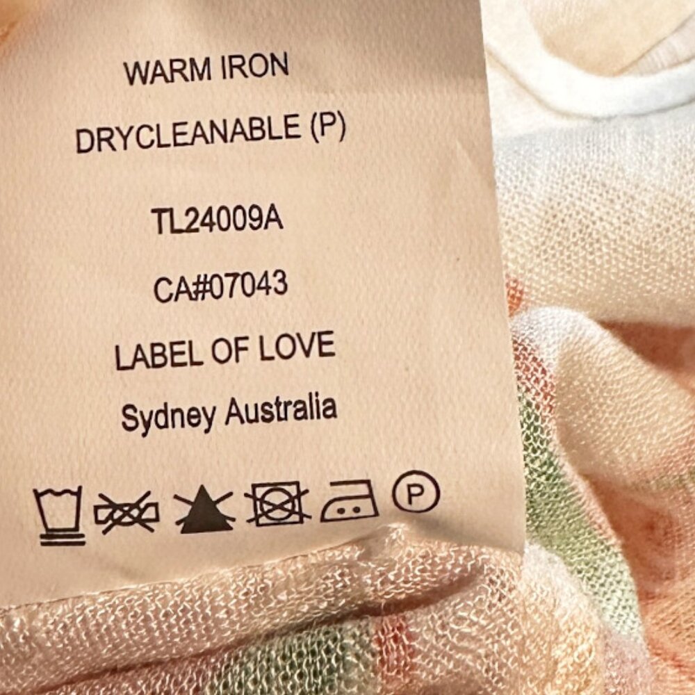 NWT Label of Love Linen Blend Cocktail Print Shirt/Dress Tunic Women's Sz Small - Picture 9 of 9